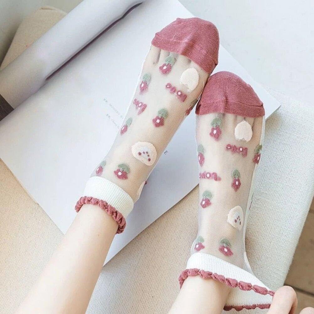5 Paires De Chaussettes Transparentes Femmes – Motifs Floraux Légers Et Respirants – Taille Unique – Parfaites Pour L’été Et Les Looks Décontractés