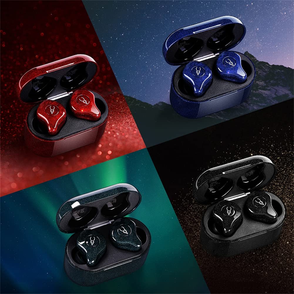 True Wireless Auricolari Bluetooth, Hifi Stereo Sound, con chiamate binaurali, abbinamento automatico a un passaggio, con riduzione del rumore, per palestra, allenamento, corsa, blu