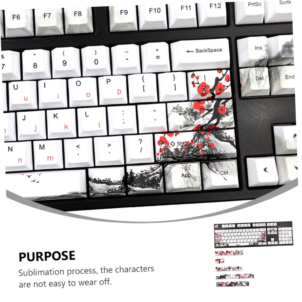 Keycap per Tastiera Meccanica 128 Pezzi Pbt Ricambio | Superficie Liscia, Uso Confortevole, Set 1 Confezione, Accessori per PC