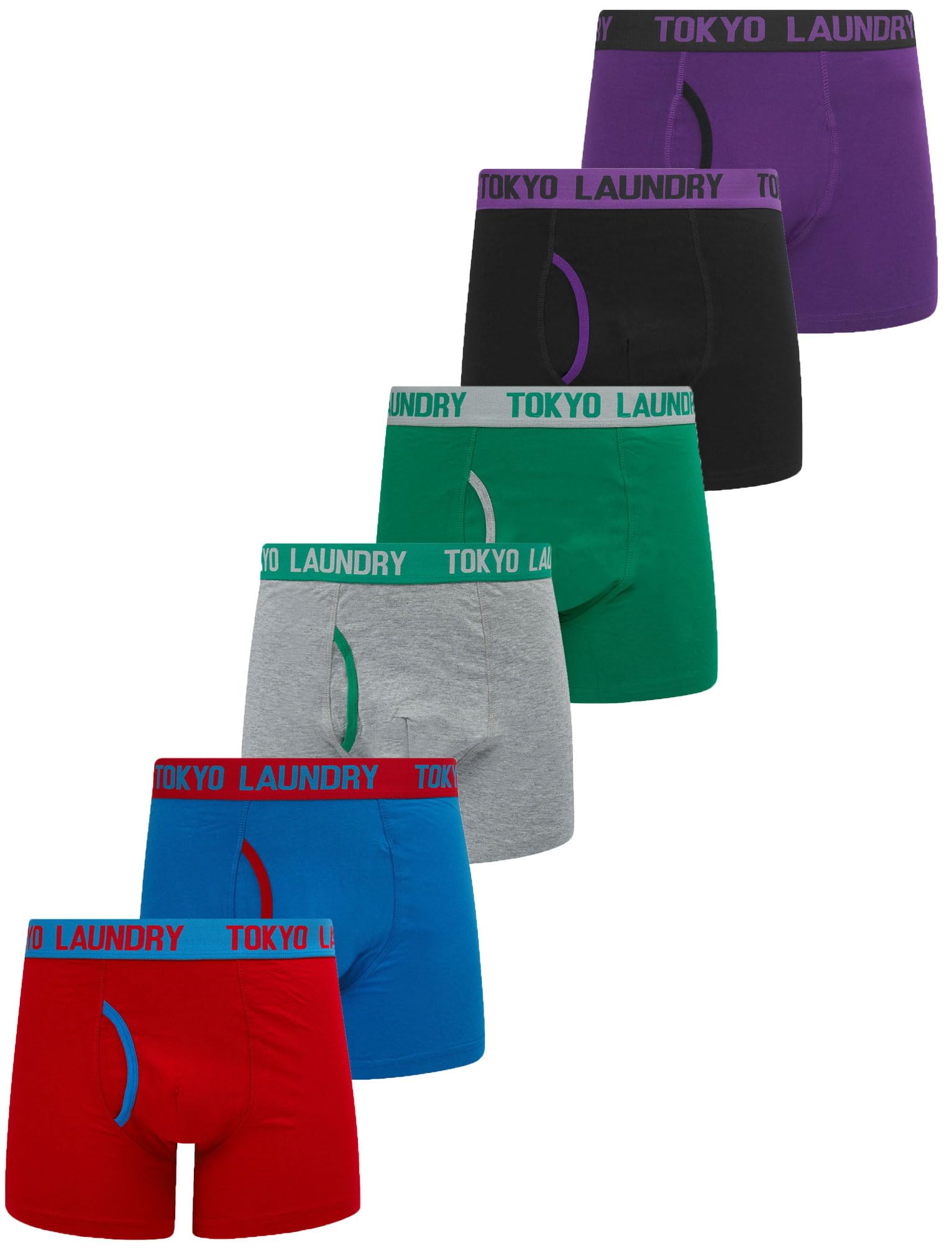Tokyo Laundry Men's (6 Pack) Stretch Cotton Gift Box Boxer Shorts Set