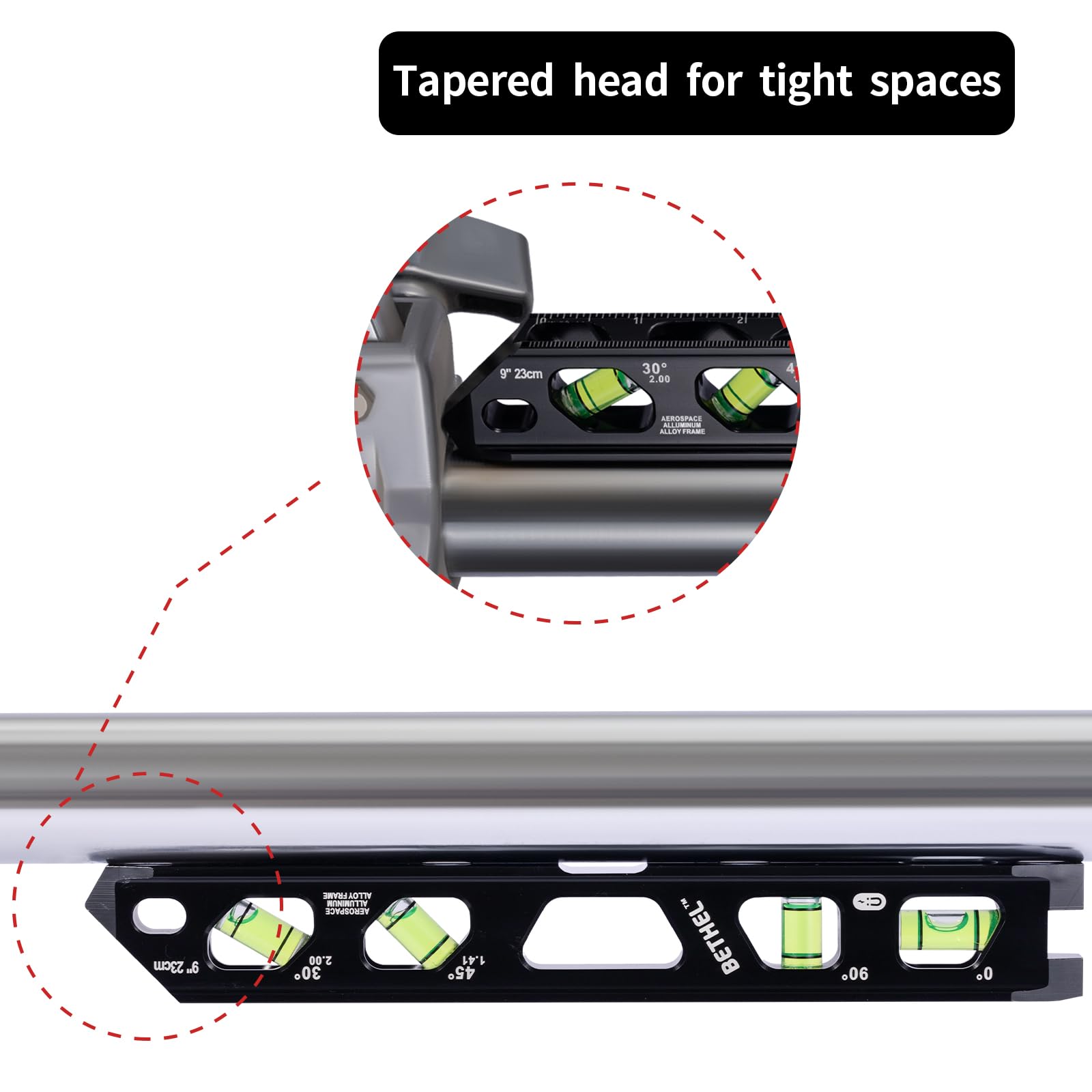 BETHEL Magnetic Torpedo Level - 9 Inch -5