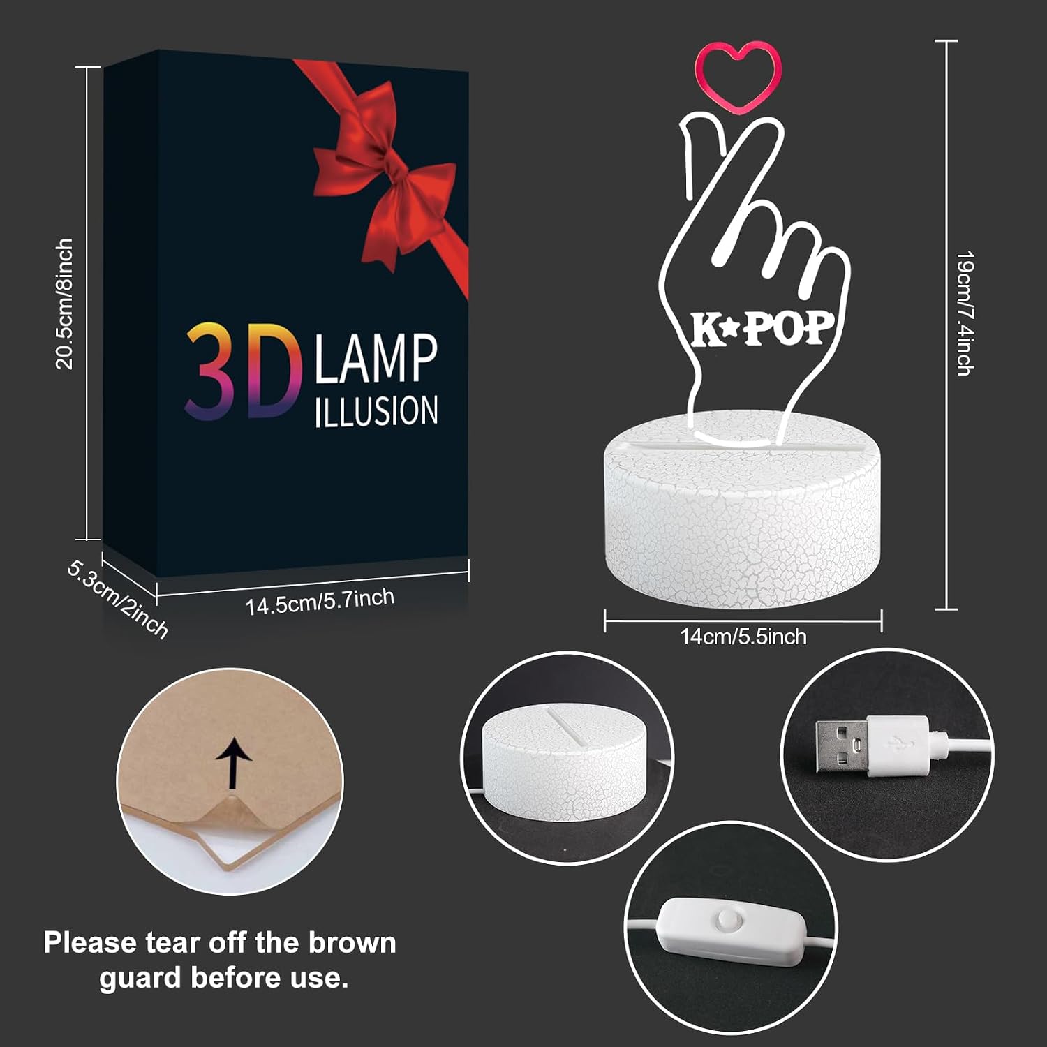 K-pop Decorative Night Light, Kpop Merchandise Gift Girl Idol Theme Singing Creative LED Night Light for K-pop Fans, Perfect K-Drama Gift for Bedroom, Game Room Decor