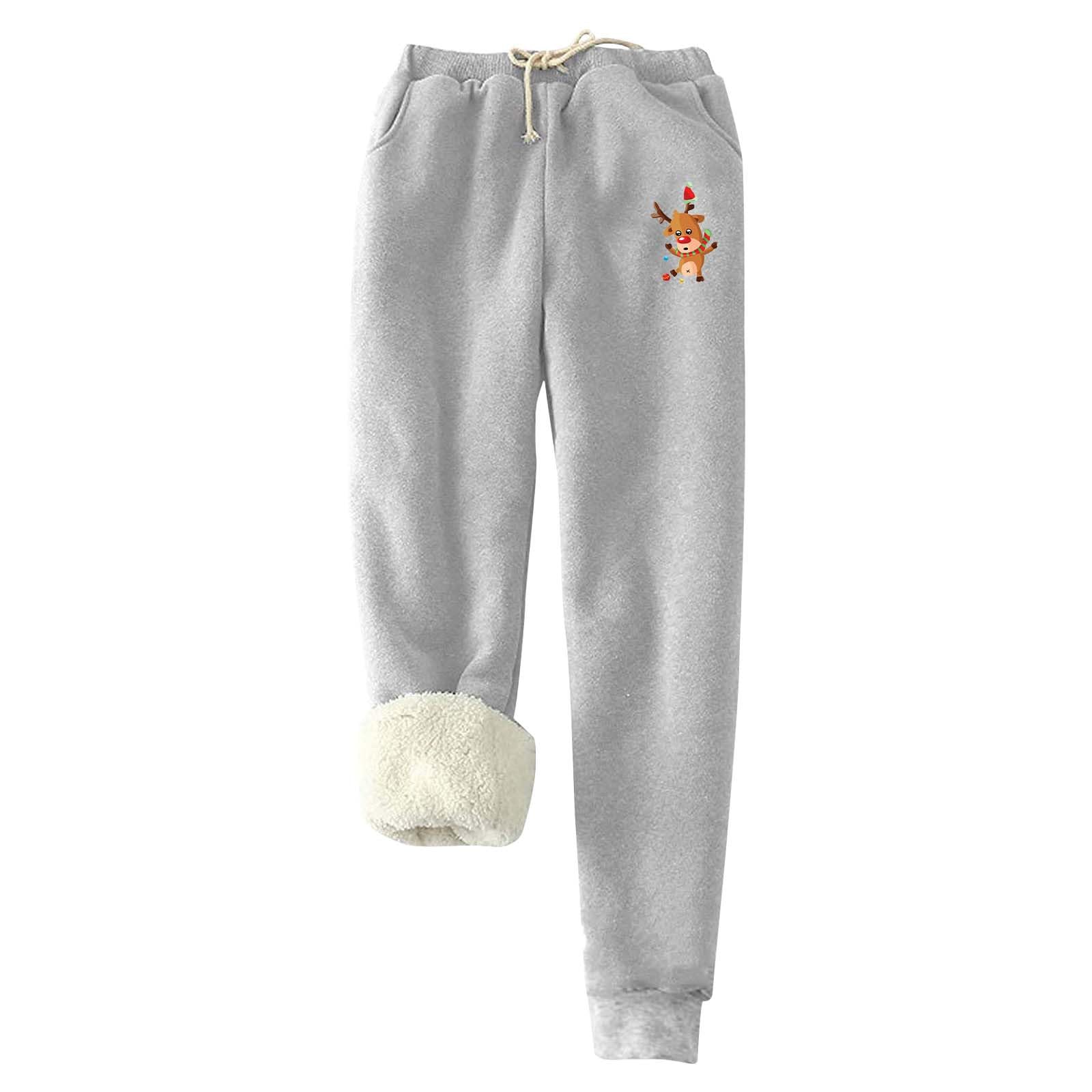 BZPIZWomen's Joggers Pants with Pockets Drawstring Sweatpants Women Running Lounge Workout Jogging Warm Winter Sweatpants