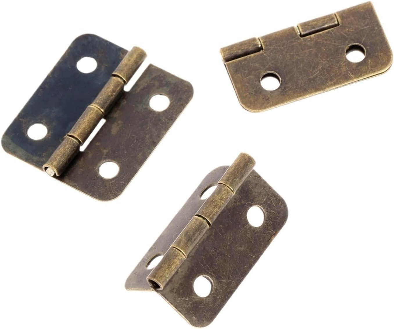 Frame Concealed Cabinet Door Hinge 12pcs 4 Holes Cabinet Wine Wood Box Case Furniture Hinge 19x16mm with Screw