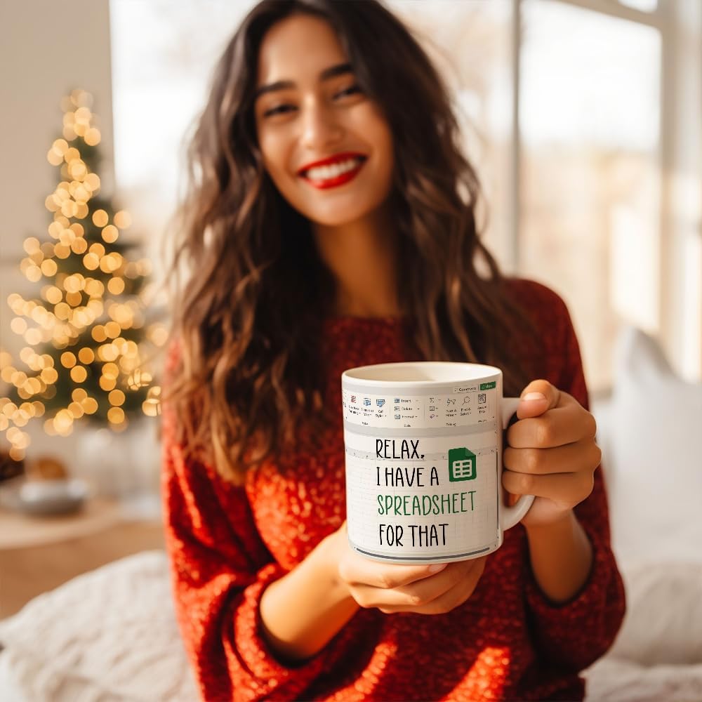 Relax, I Have A Spreadsheet for That - Accountant Gifts - Funny Accountant Coffee Mug Gifts for Boss CPA Coworker Finance Banker - Spreadsheet Mug - Accounting Birthday Graduation Gift 11oz - Image 4
