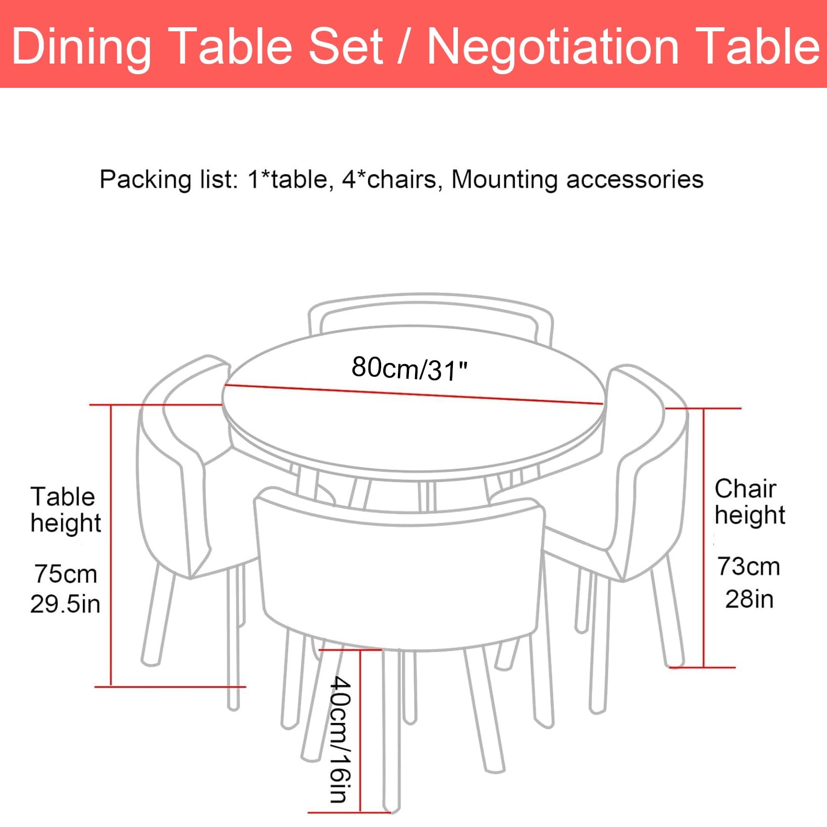 Moderno tavolo da pranzo rotondo piccolo tavolo da cucina e ChaSet semplice tavolo rotondo nero per conferenze per sala da pranzo design salvaspazio elegante arredamento per la casa