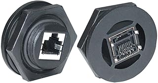 Molex ENPR1FF5 RJ-Lnxx Industrial Ethernet RJ-45 Sealed Receptacle, Female Straight, External Thread, 1.5A Max Current Rating, 125V DC Max Voltage