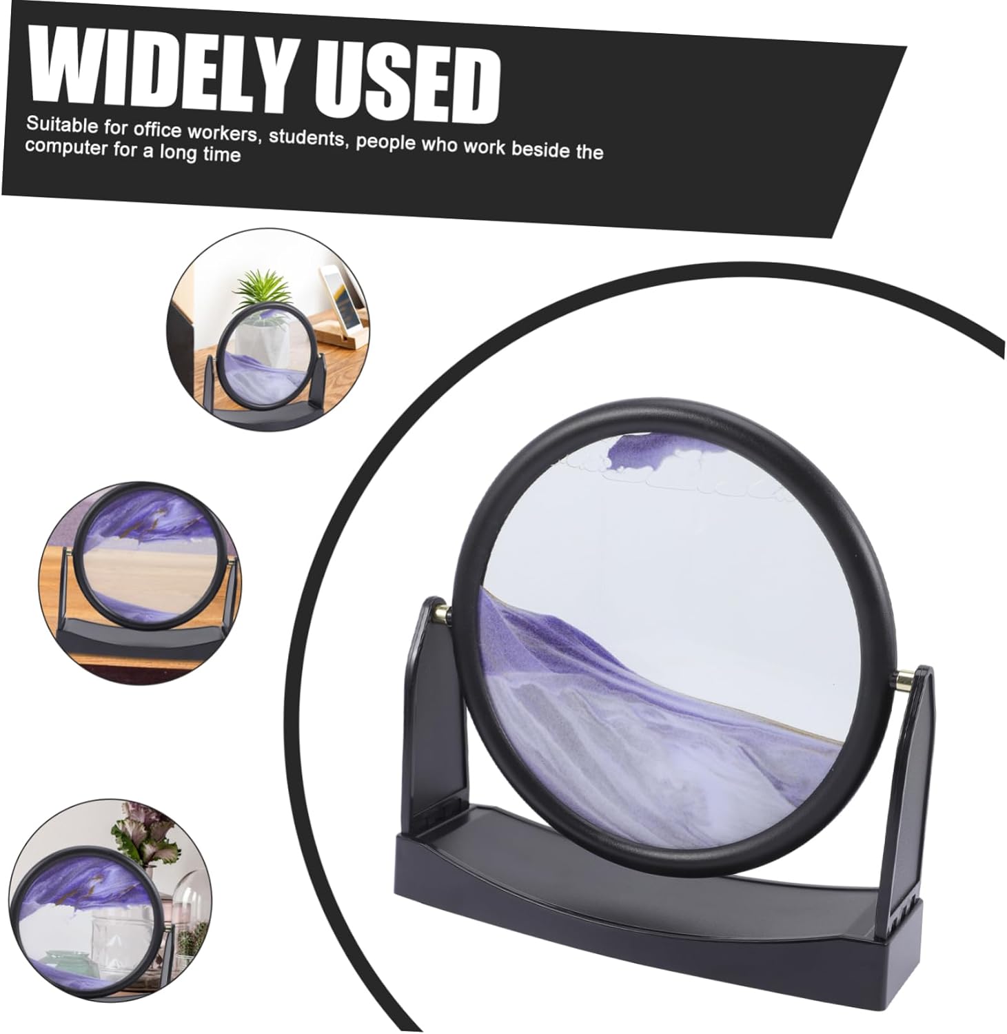 Hohopeti 3D Moving Sand Art Picture Decorative Sand Painting Art Ornament for Living Room Office Desktop Decor