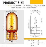 Vista 2 de 2827NATB 2825 Bombilla 12V 5W W2.1 x 9.5D Base Luz de Marcador Lateral Ámbar Natural Bombillas de Luz de Estacionamiento Marcador Lateral Bombillas