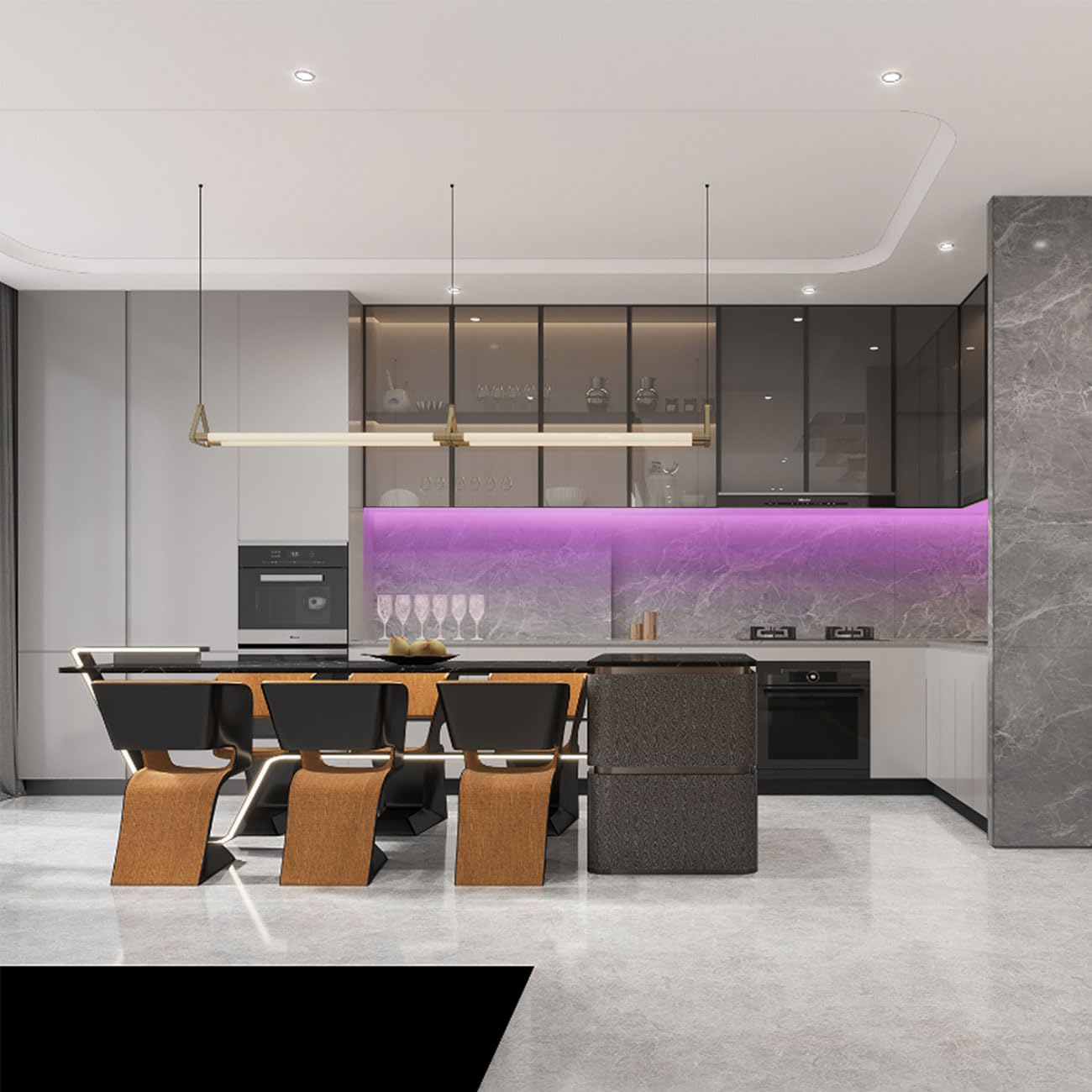 LED Streifen, WLAN, RGB, 10m, 300 LEDs, 16 Mio Farben, Fernbedienung, App-, Sprach- u. Musik-Steuerung, komp. zu Google, Siri, Alexa, Tuya