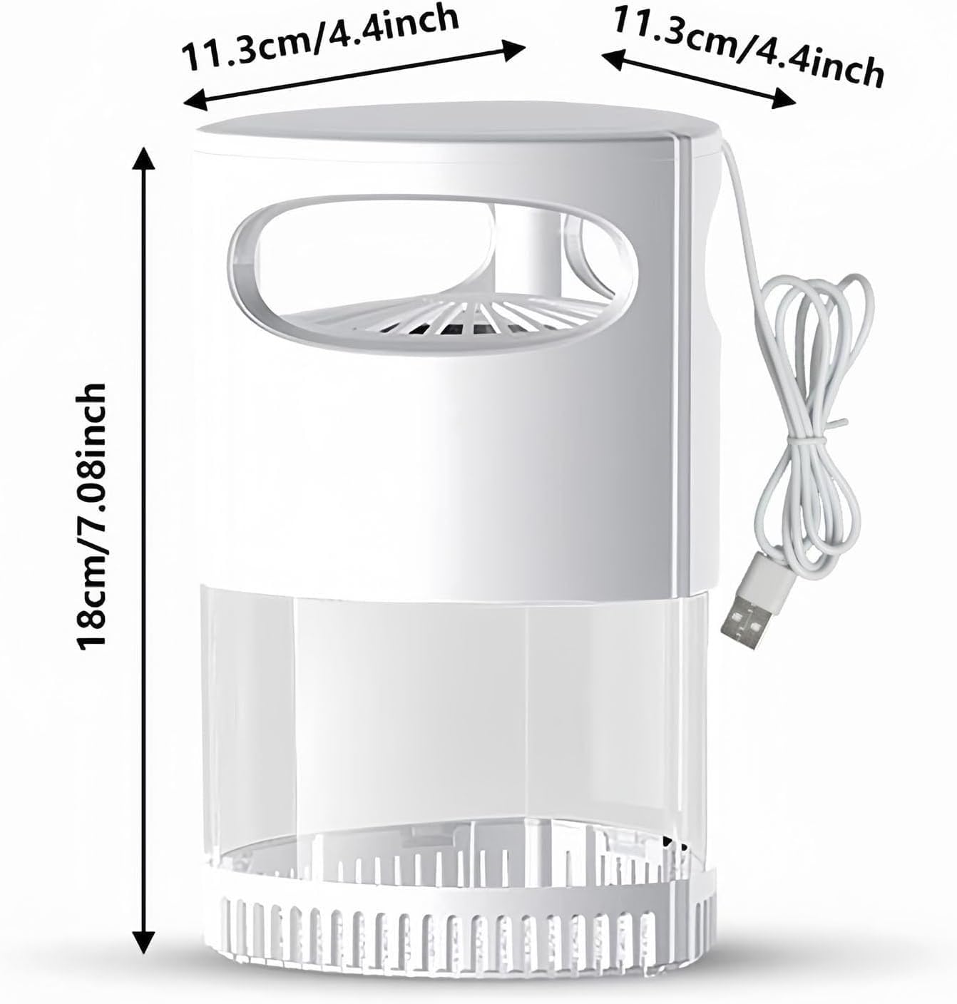 Potente Trappola per Mosche Interna Elettromacchina Zanzare con Luce e Aspirazione Non Sono Necessarie Schede Adesive Miglior Catturatore Moscerini Falene delle Frutte