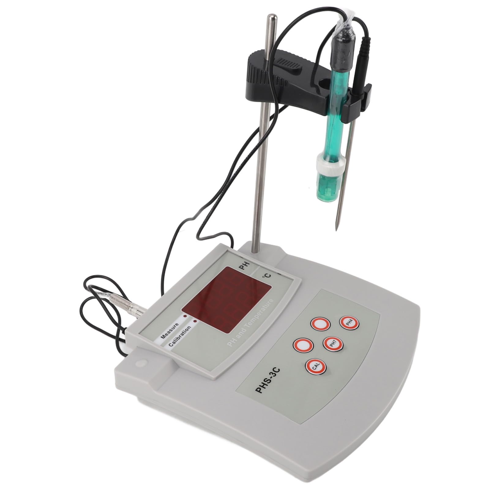 PH-mètre de Laboratoire de Paillasse, PH-mètre de Laboratoire Numérique avec une Précision de de 0,01, Calibrage Automatique en 2 Points et Stockage de Données, pour (Prise UE 230V)