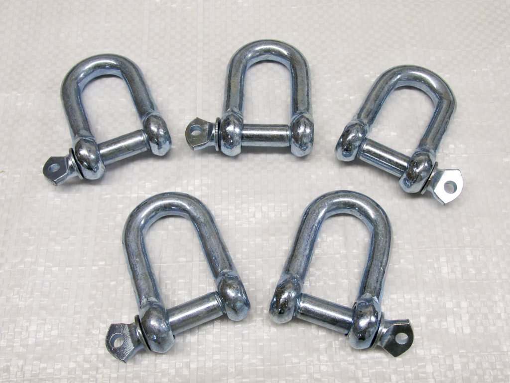 x5 5MM Galvanised Steel Commercial Dee Shackles