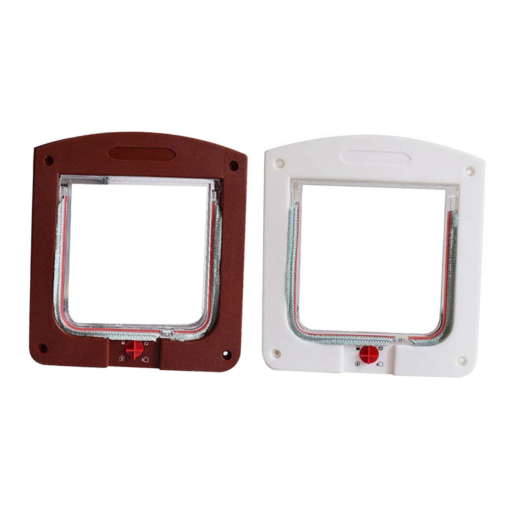 Lot de 2 Chatières Contrôlables pour Chat en Plastique Résistant, Petite Taille, Porte D’entrée/Sortie pour Animaux, Usage Intérieur et Extérieur, Adaptées aux Chats et Chatons
