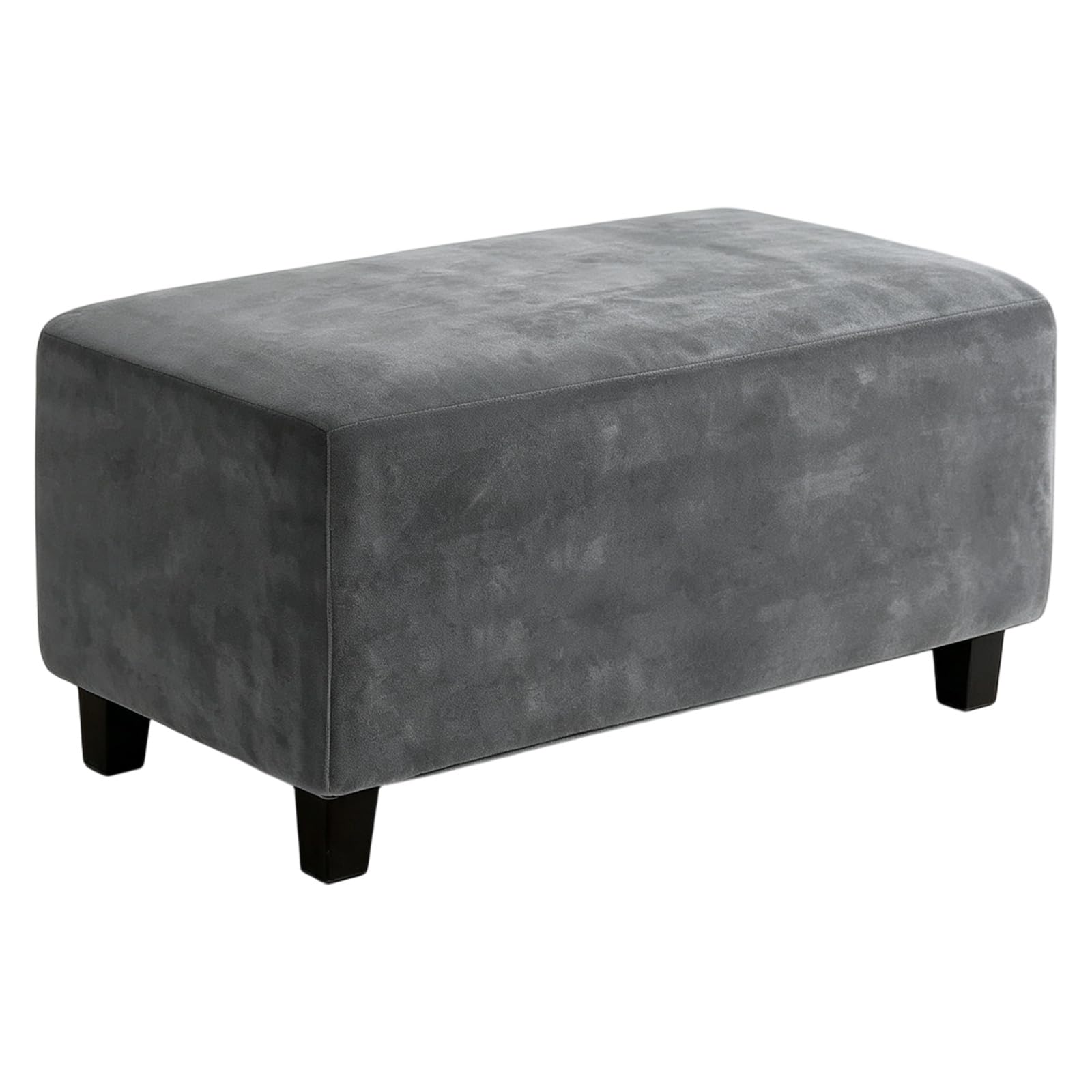 Velvet Ottoman Cover Rectangular-Removable Stretch Footstool Cover