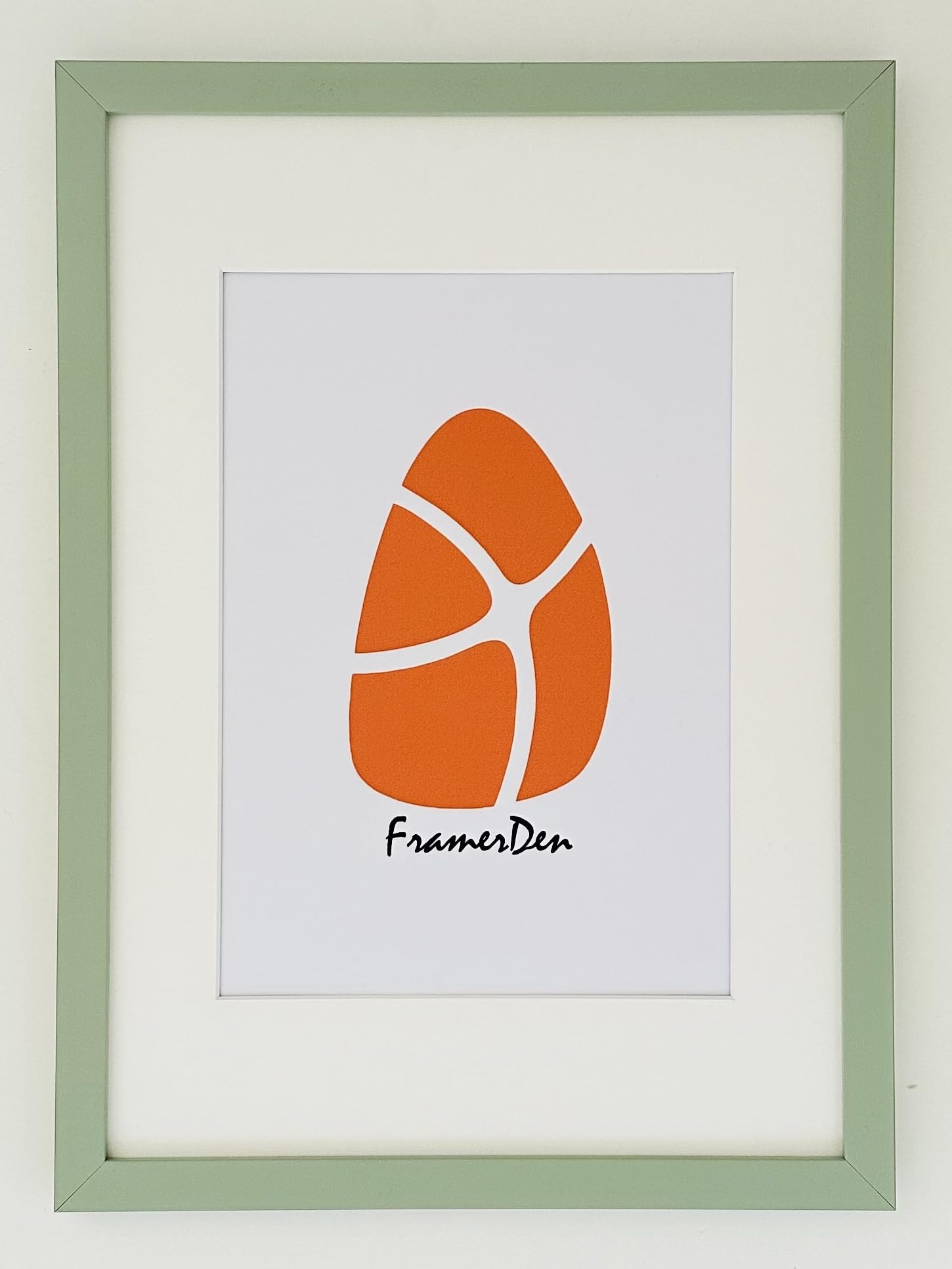 FramerDen® LightGreen A4 Mount for A5 Rainbow Colours Poster Picture Frame Fit 21x14.85cm Size Poster Photo Artwork Print, Portrait & Landscape Wall Mountable & Tabletop, Perspex Front and MDF backing
