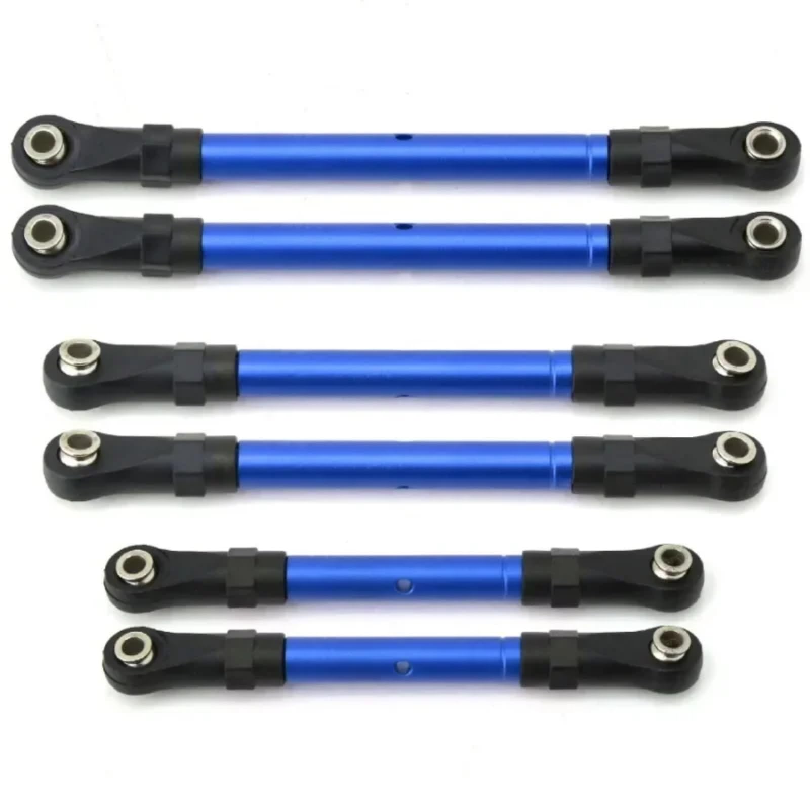 RC Upgrade Accessories for Traxxas for Slash for Hoss for Rustler for Stampede 4x4 1/10 Metal Turnbuckles Pull Rod Link Rod Steering Rod Set RC Car Upgrade Parts(Blue)