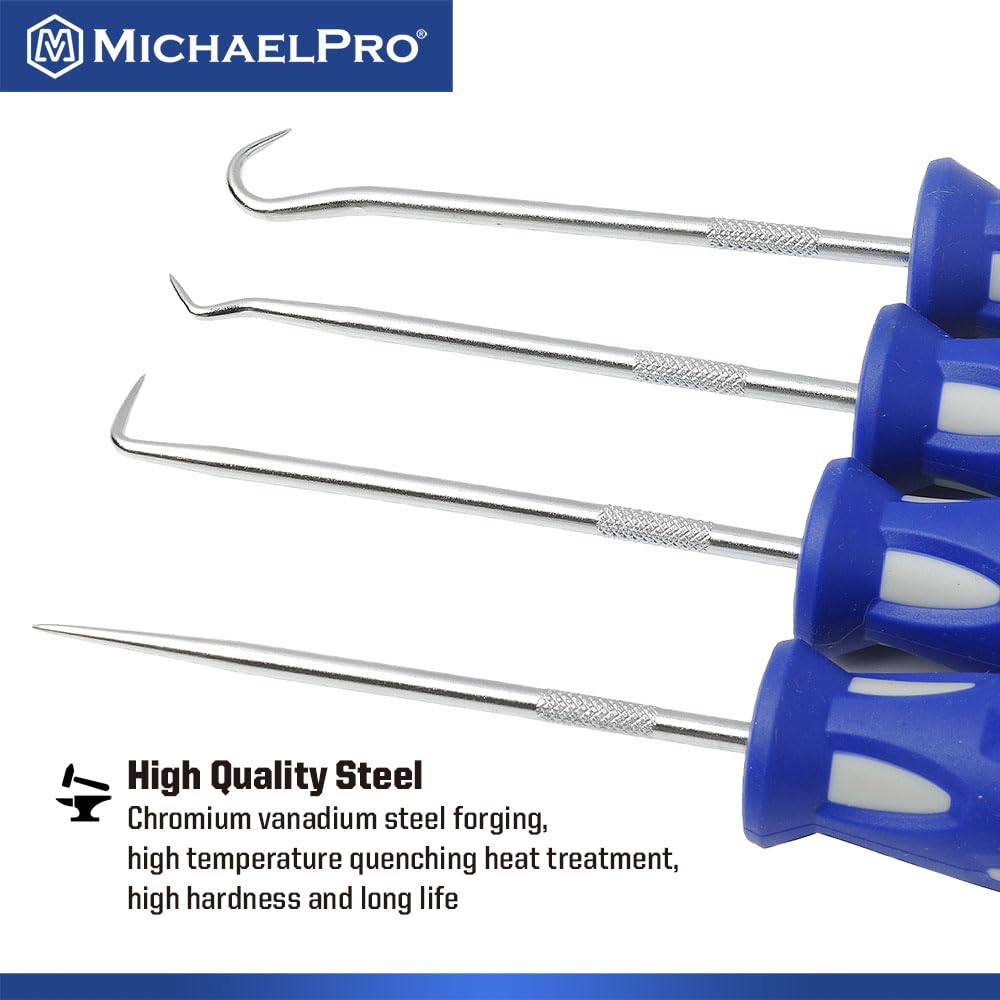 MichaelPro 4-Piece Precision Hook and Pick Set, Precision 90 Degrees, Hook, Combination and Straight Hooks and Picks - Image 4