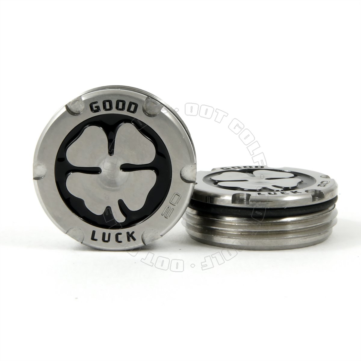 19th Hole Custom Shop 2 of 20g Deluxe Tour Style Weights for Scotty Cameron Putters + Wrench, Lucky Clover, Black (Red)