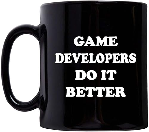 Gifts for Game Developer Designer Mug Coffee Tea Cup Black Ceramic 11oz - Video Gaming Design Dev Team Development Funny Cute Gag Idea - Do It Better