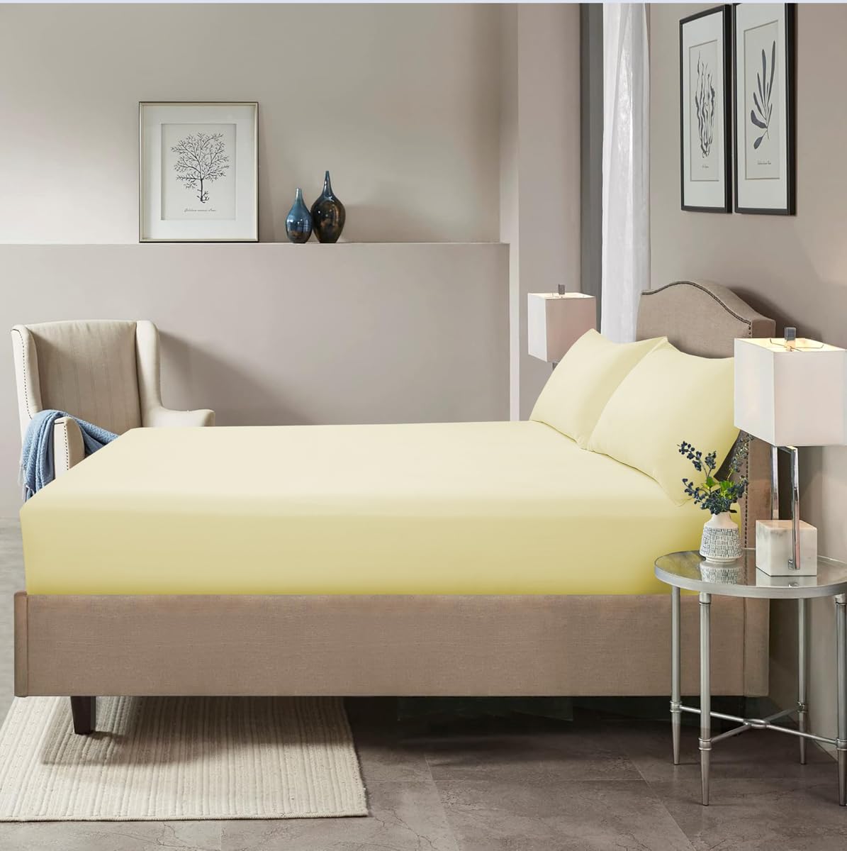 HADI LONDON Microfibre Fitted Sheet Single Double King and Super King - Image 2