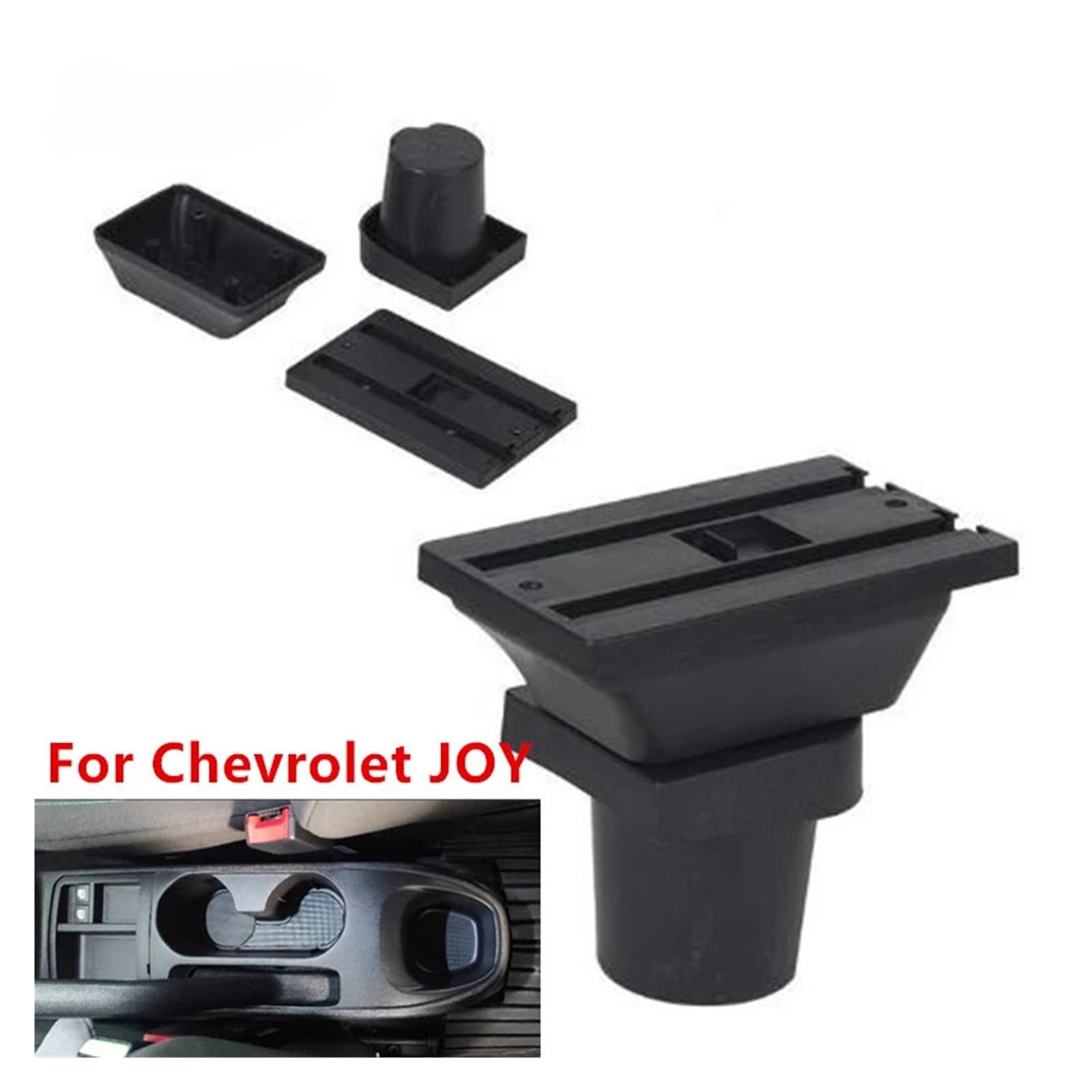Pasuje do Chev//rolet JOY podłokietnik samochodowy ze schowkiem konsola środkowa części wewnętrzne akcesoria z USB(H Style All Black)