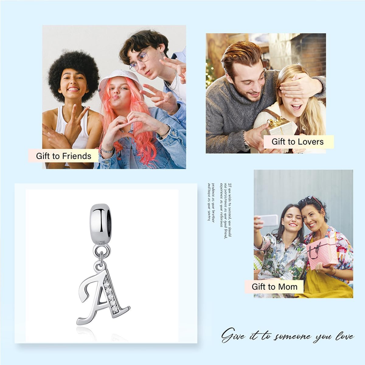 Letter Dangle Charms fit for Female Bracelets and Necklace 925 Sterling Silver Alphabet Initial Charms Bead Pendants for Women - Image 5