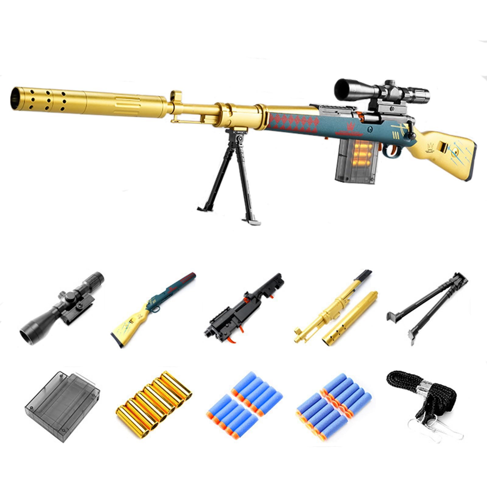 Amazon.co.jp: 98k狙撃銃おもちゃ銃、98kガンおもちゃ、EVAソフト 