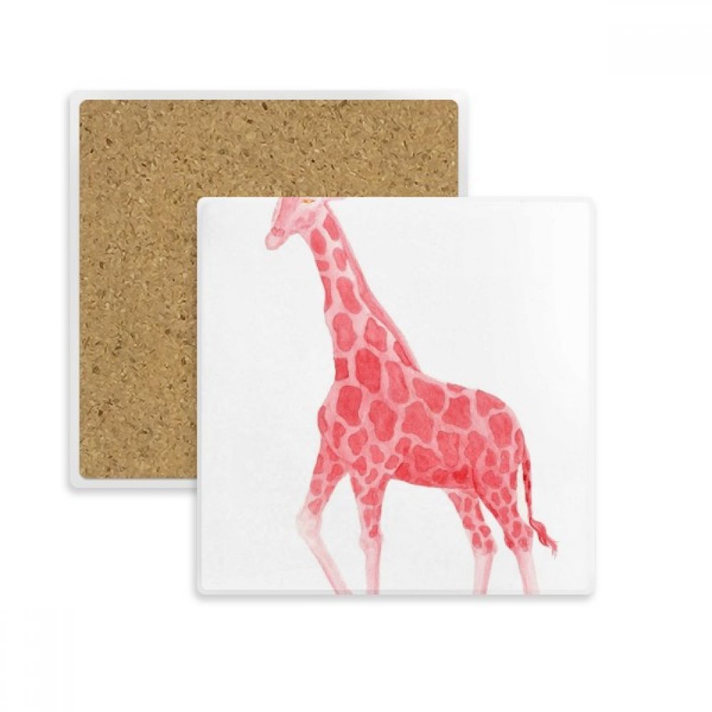 Coaster Girafe en pierre absorbante pour tasse et verre multicolor