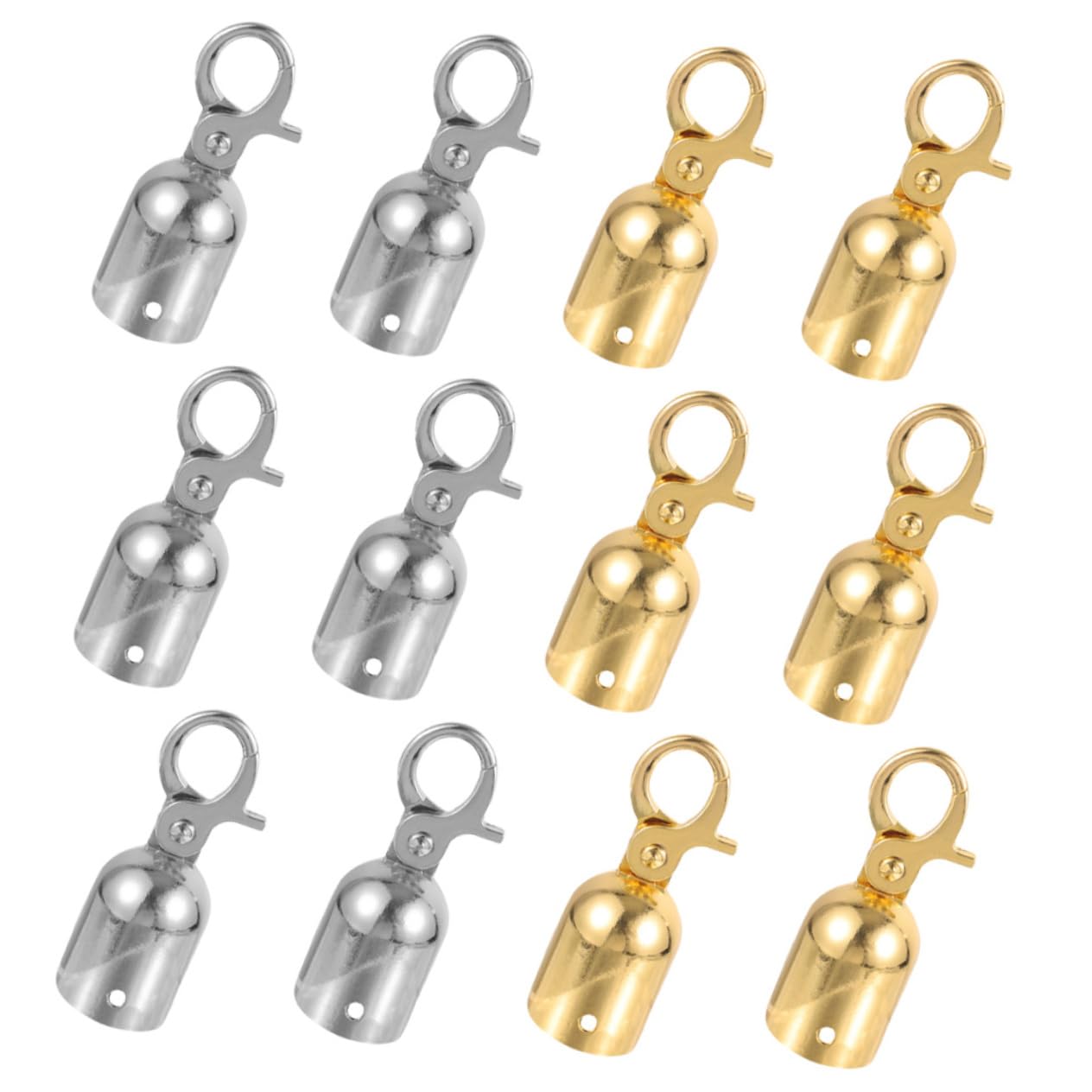 Tope Final De Cuerda Acero Tapón Patio Manos Galvanizado Broche De Extremo De Cuerda Conectores De Cuerda Mosquetón De Extremo De Cuerda 12 Piezas X 4