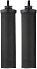 Water Filter, Black Gravity Water Filter Cartridges for Berkey Gravity Systems and Survival Buckets, Removes Sediments and Heavy Metals