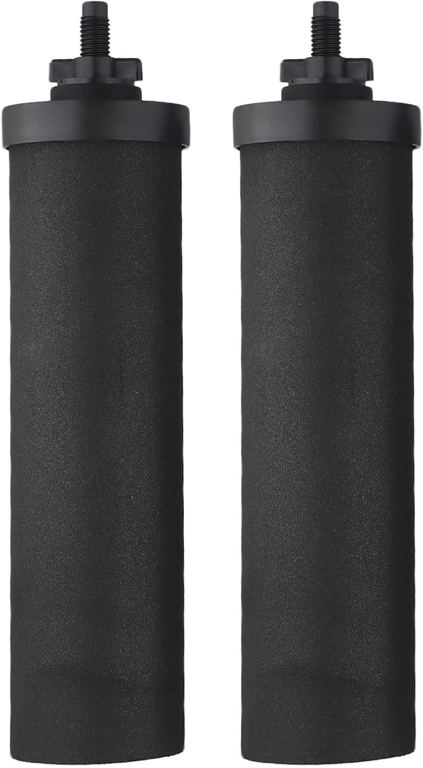 Water Filter, Black Gravity Water Filter Cartridges for Berkey Gravity Systems and Survival Buckets, Removes Sediments and Heavy Metals