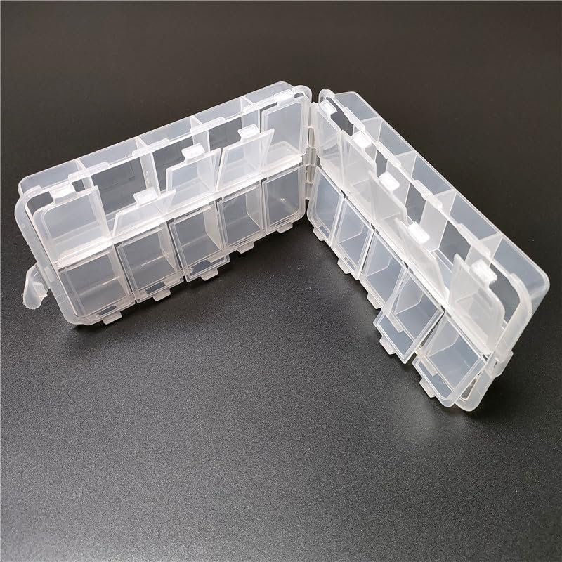 2PCS X 20 compartments fishing storage box, life miscellaneous box, adjustable plastic box storage box