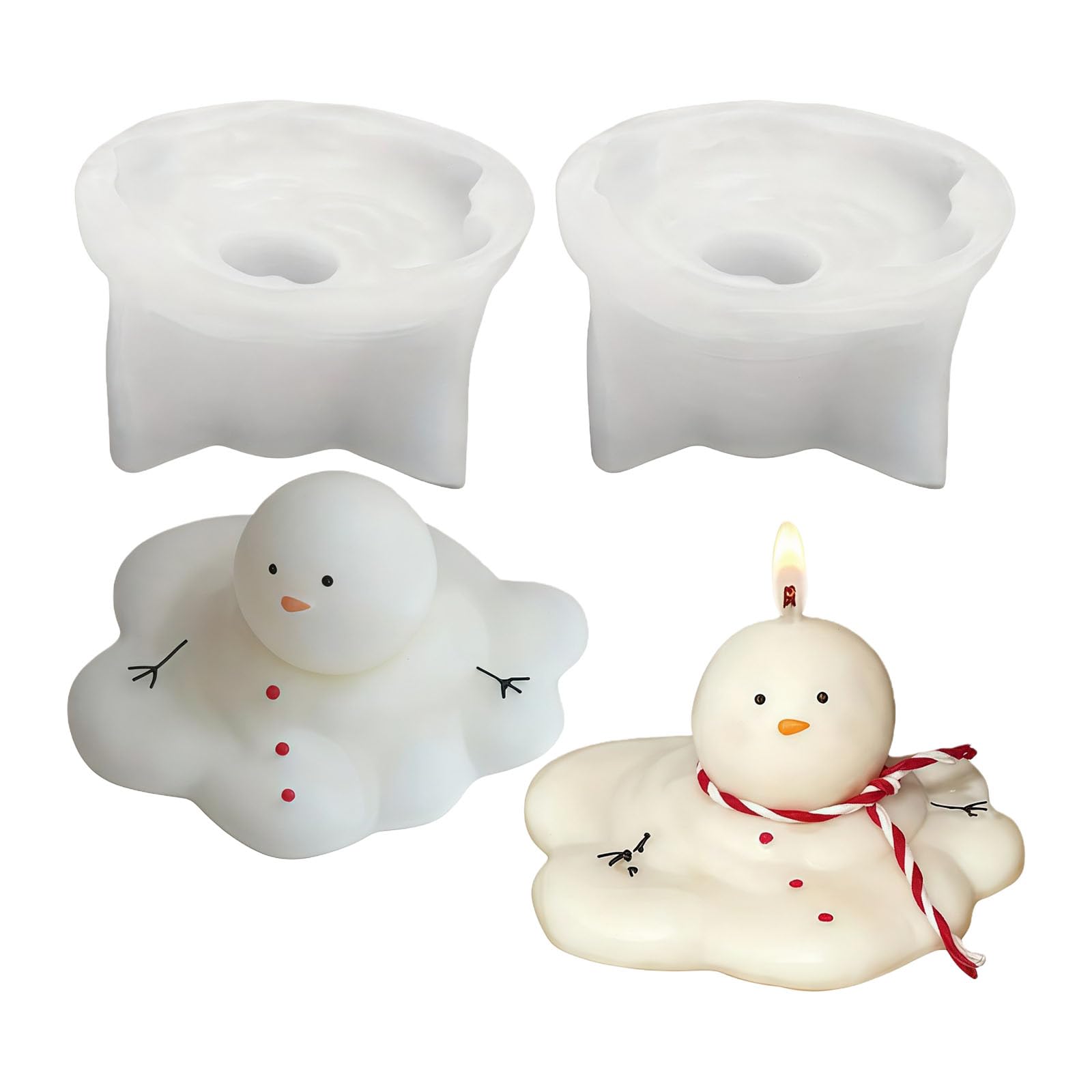 Tsophreniq Of 2 Food Grade Silicone for Home Melting Snowman Safe Materials for Family Activity and Craft Easy Releases