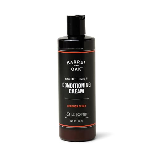 Barrel & Oak Leave-In Conditioner Cream for Men, Bourbon Cedar, 16 oz