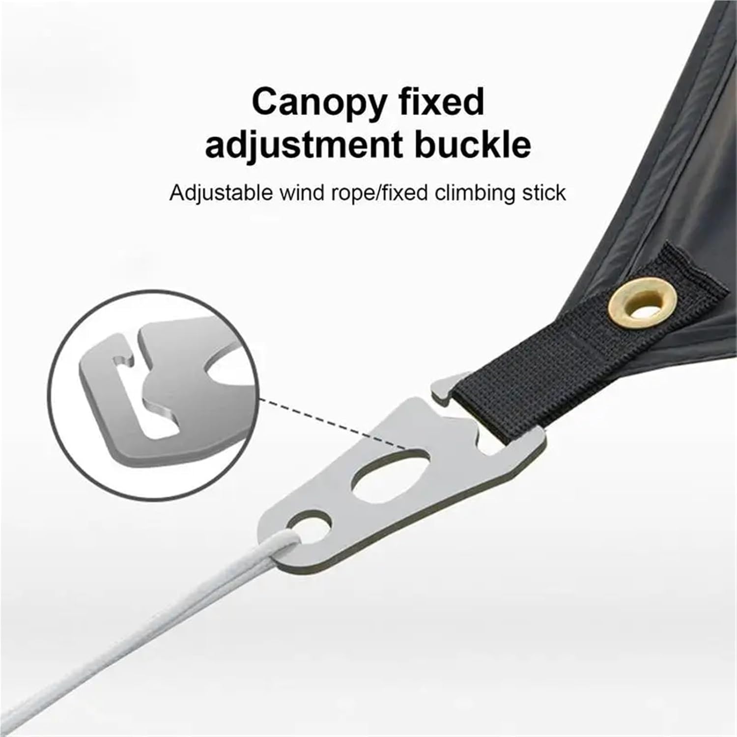 Sturdy 10pcs Adjustable Camping Tent Cord Rope Buckle Stainless Steel Tensioner Fastener Kit Outdoor Tents