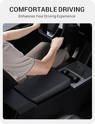 Miniatura 31 de BASENOR Funda para consola central mejorada para Tesla Modelo Y Modelo 3, funda de reposabrazos de TPU antideslizante, accesorios interiores