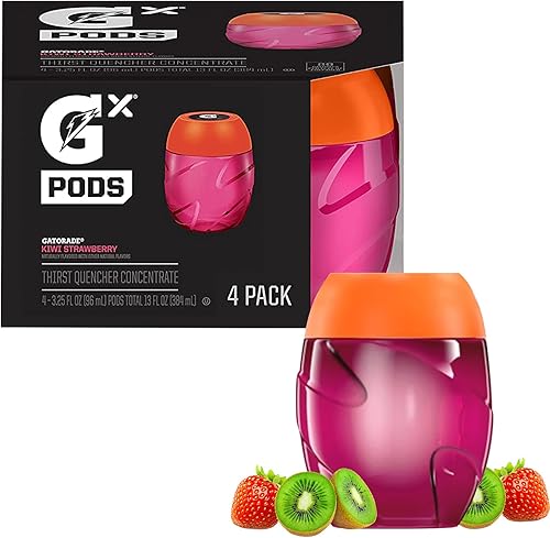 Cápsulas Gx, cereza glaciar, 4 unidades de cápsulas G para botella de agua Gx, hace 30 onzas líquidas.