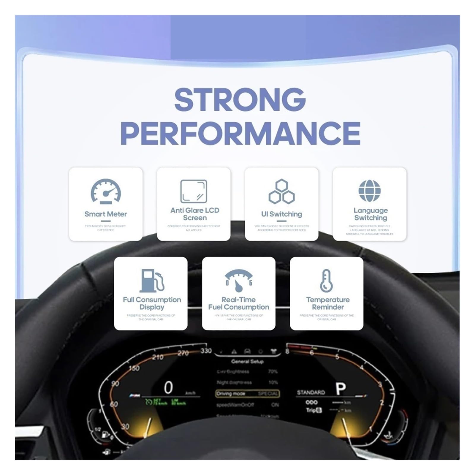 Compatible con BMW 1 Serie 2 X1 X2 F20/F52/F22/F45/F48/F49/F39 2013-2024 Tablero LCD de grupo digital Instrumento virtual de cabina(X1 F48 F49)