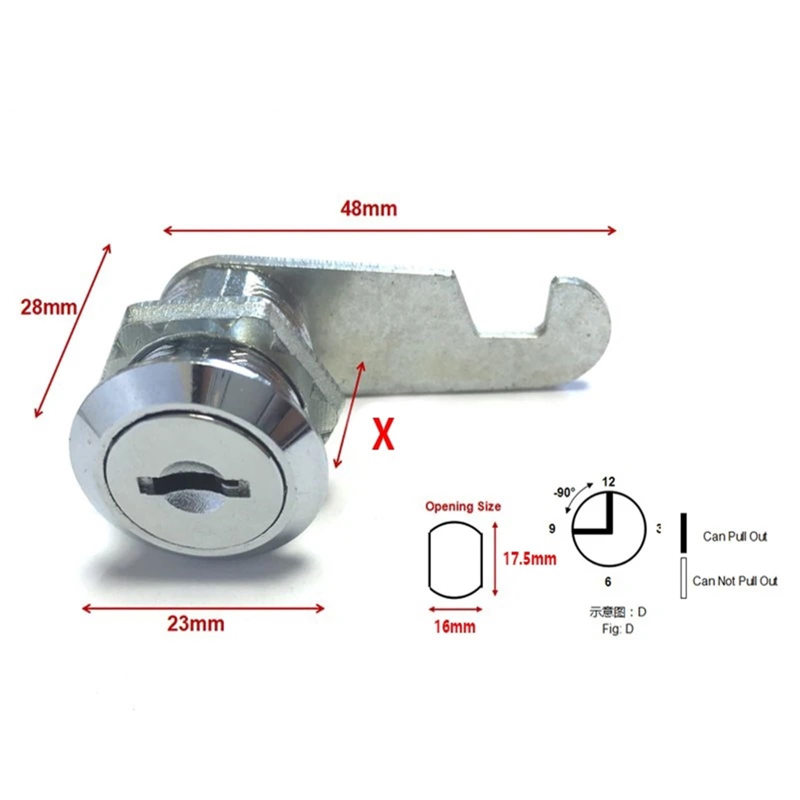 Cerradura De Seguridad De Acero Inoxidable Para Buzón, Cajón, Gabinete