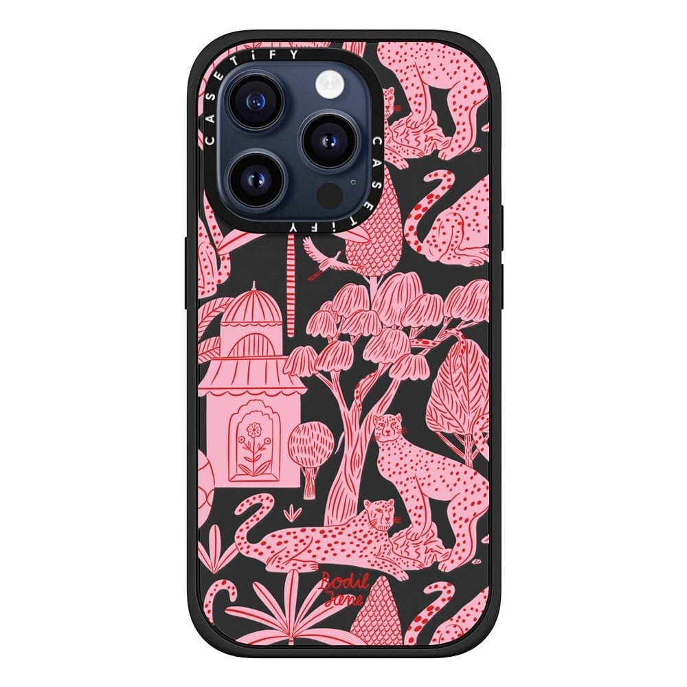 Protection 2,5m coque iPhone 15 Pro CASETiFY antichoc imprimé guépard rose - 8