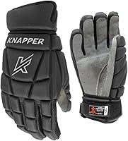 Knapper AK2 Ball Hockey Gloves - Premium Nash Synthetic Leather Palm, Snug Fit & Adjustable Wrist Protection