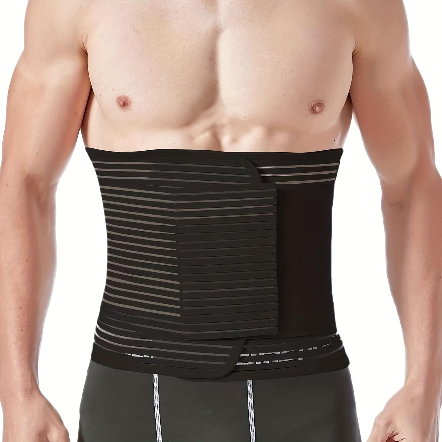 Azonee Adjustable Waist Trainer Belt for Men & Women – Slimming, Core Support, and Comfortable Compression (Black X-Large)