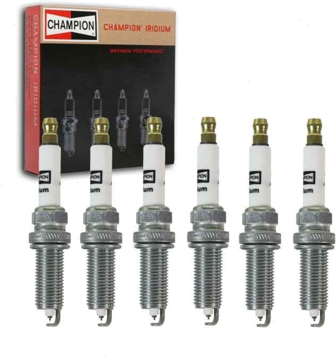 6 pc Champion Iridium Spark Plugs compatible with Nissan Pathfinder 3.5L V6 2013-2020