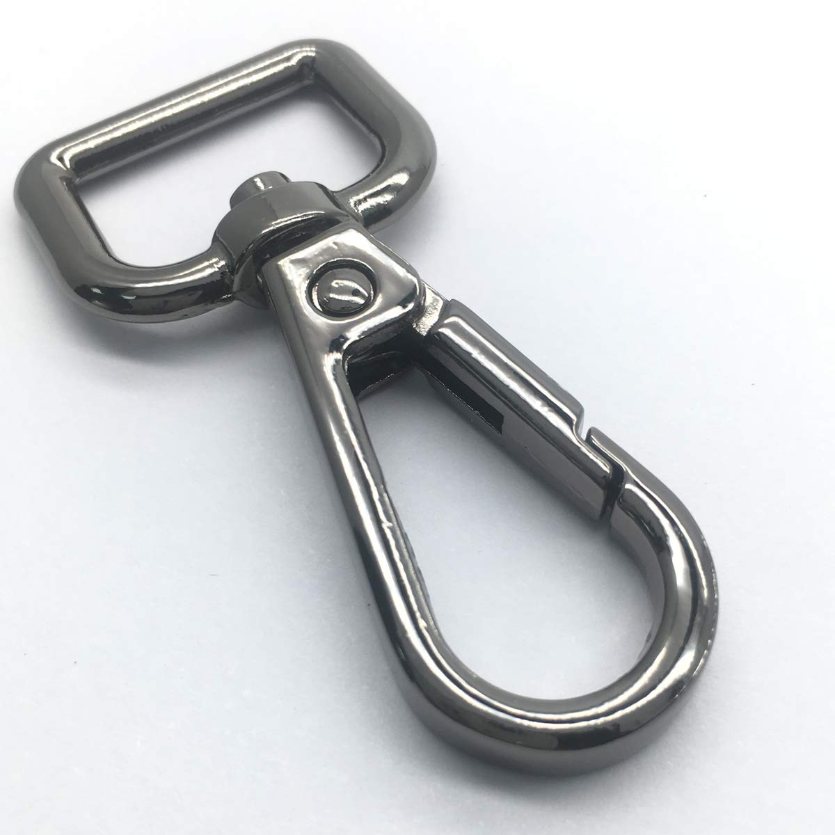 ZLYY 4PCS Premium Metal Lobster Claw Clasps and 5/8 Inch D Rings for Lanyard,Sewing Projects,Crafting and DIY Lanyard Making-360° Swivel Trigger Snap Hooks(Black Tone) 3