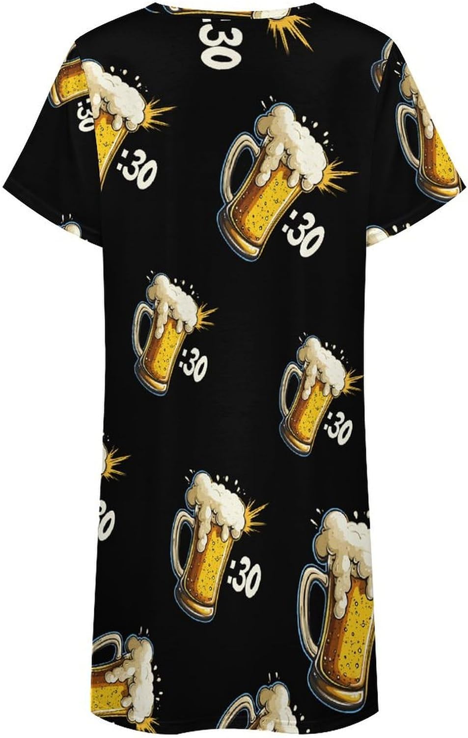 Beer Thirty Patricks Day Irish Womens Nightgown Short Sleeve Sleepshirts Loungewear