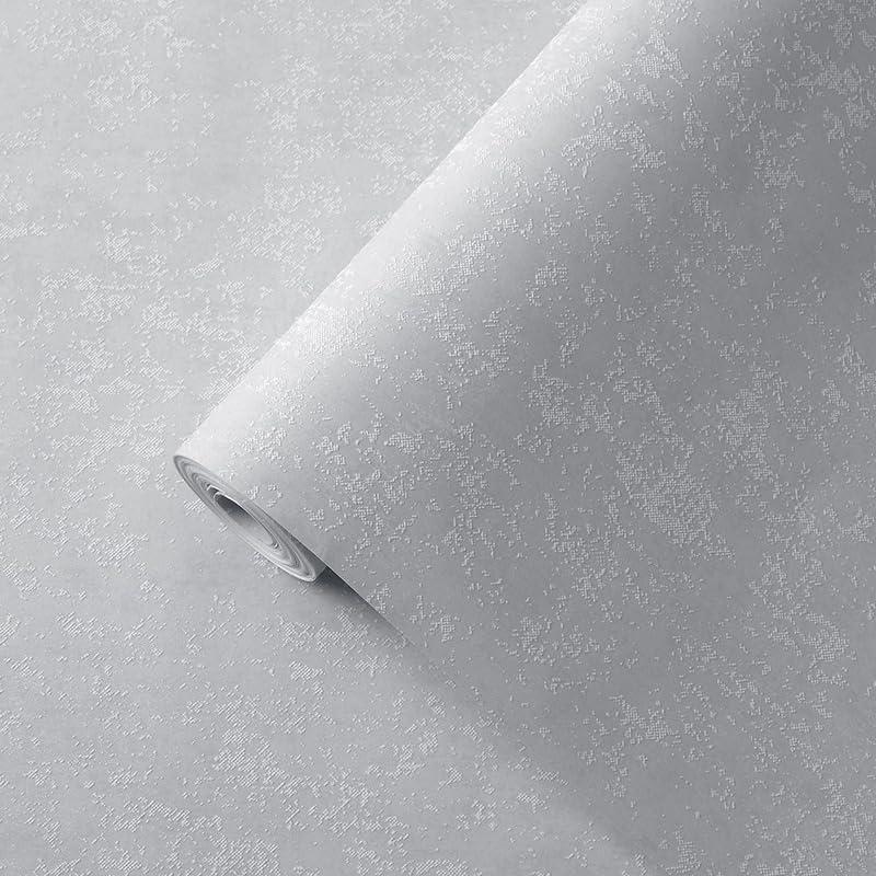 Cathpetic Grey Wallpaper Textured Feature Mix Plain Wallpaper Decorative Luxury Wall Paper Roll for Living Room Bedroom Kitchen Front Room,3 Roll=15m²