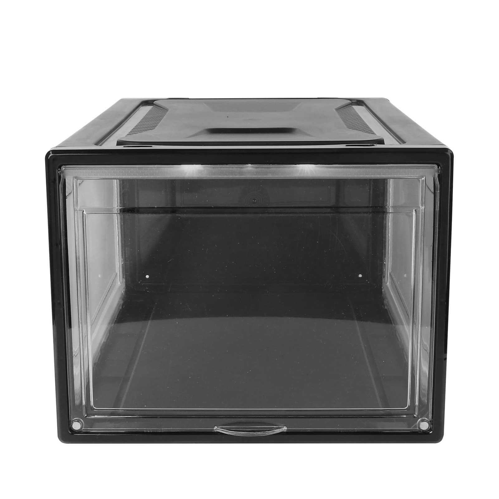 Alipis Transparenter Schuhkarton aus Acryl Pp Kunststoff, Schwarz