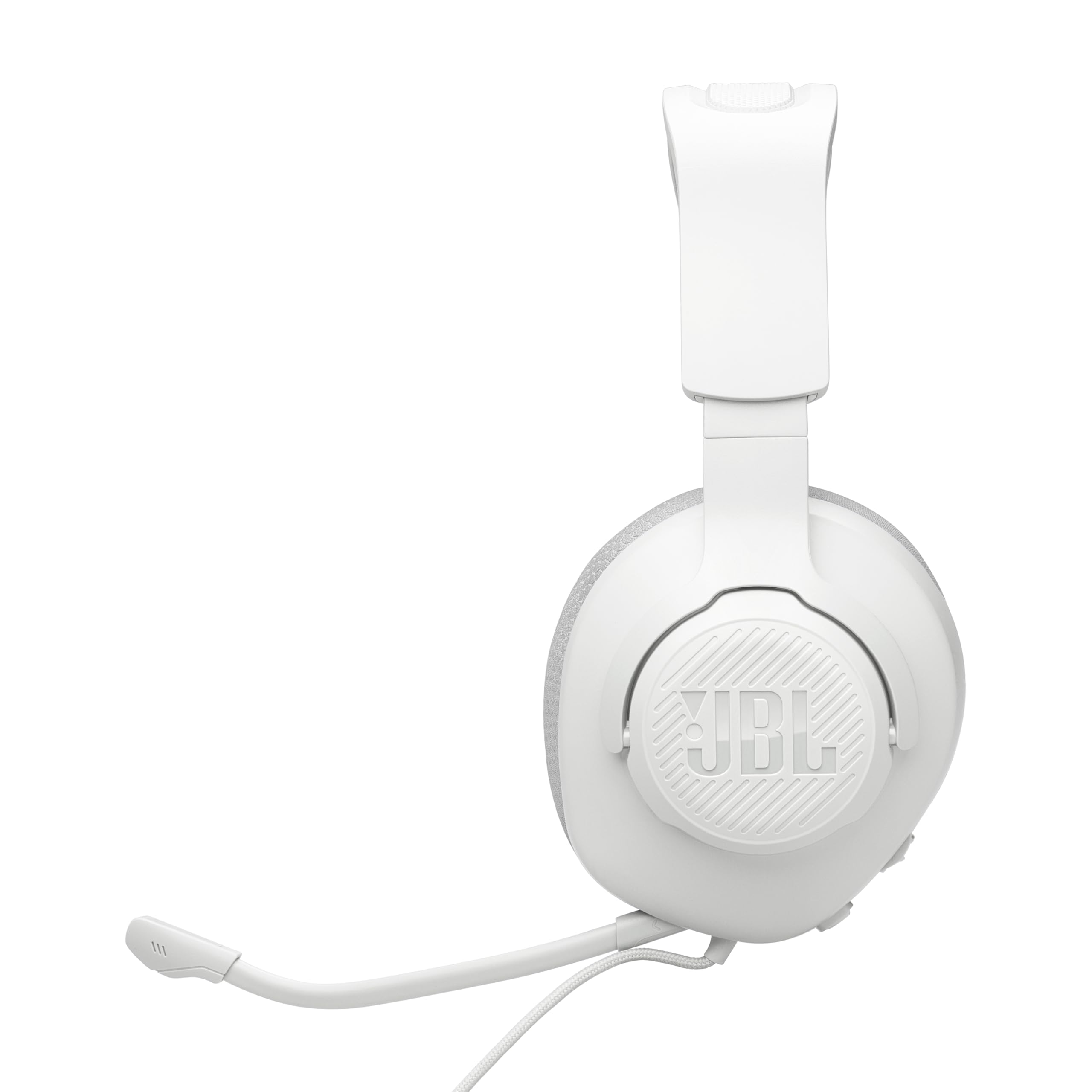 JBL Quantum 100M2 - Auriculares para Juegos con Cable omnidireccional, micrófono Desmontable con opción de Silencio y Almohadillas de Espuma viscoelástica Cubiertas de Tela, compatibles con Todas Las