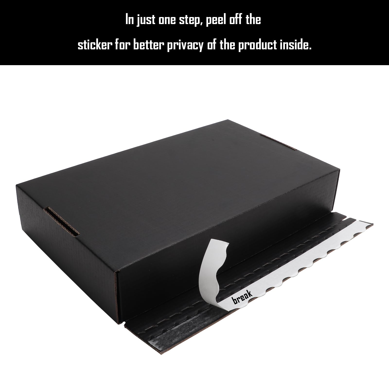 Embalaje de envío negro de 10.5 x 6.3 x 2 pulgadas de alto, cajas de cartón corrugado duro para regalo para propuesta de dama de honor, invitaciones, boda, Navidad, aniversario